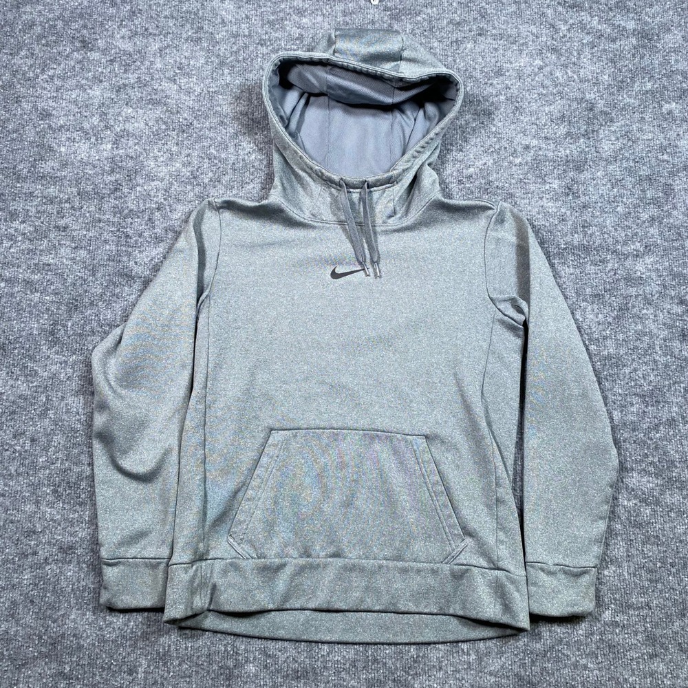 Nike Dri-FIT Mens Small Gray Heathered Pullover Hoodie Sweatshirt 868742-065